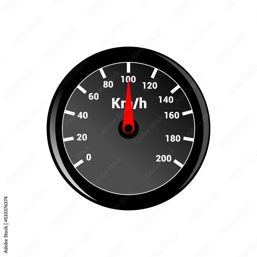 Black and white illustration of a speedometer. Black and white illustration of a speedometer.