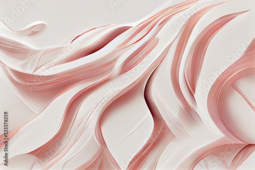 a pink wavy pattern with white stripes 