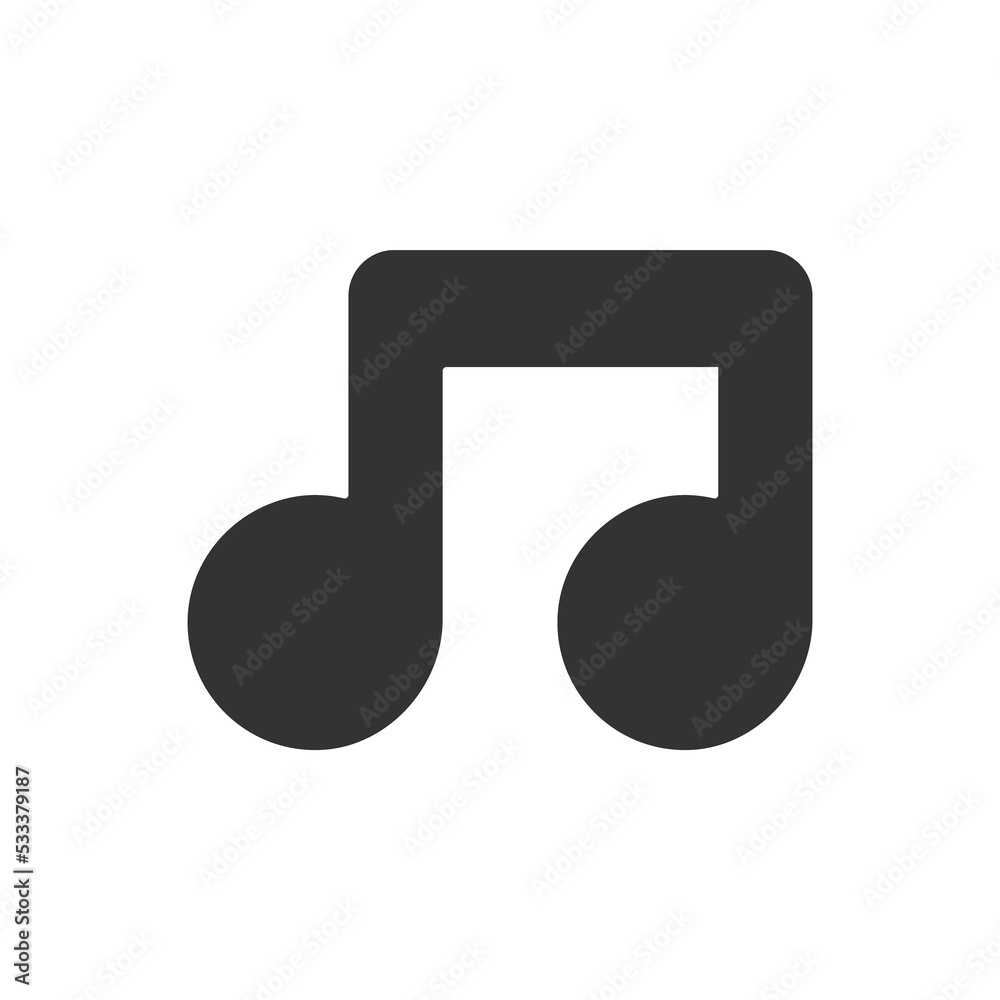 Music note icon set. Melody sign. Sound logo in png flat style. Music note icon set. Melody sign. Sound logo in png flat style.