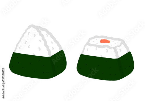 Clip art of salmon rice ball