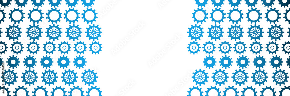 Gears Texture Blue Gradient Left Right Background