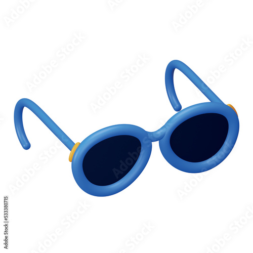 Eye glasses 3d rendering isometric icon.