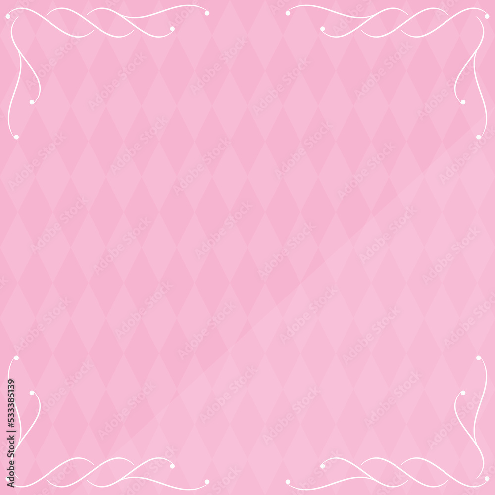 エレガントな背景　正方形　ピンク