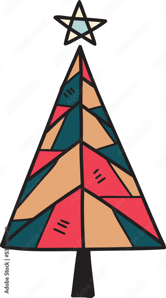 Hand Drawn christmas tree illustration Hand Drawn christmas tree illustration