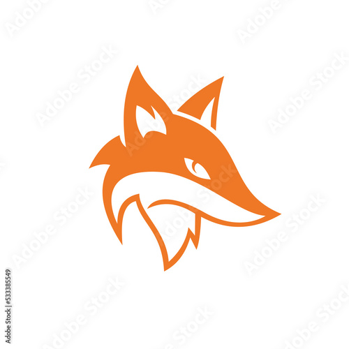 Creative Fox Head Vector Brand Logo Illustration Colorful Style. Clean Vector Style Design. Concept Art.