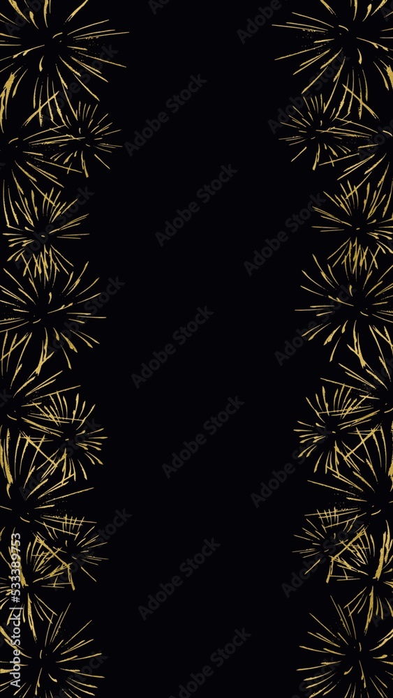 custom made wallpaper toronto digitalGolden firework illustration, black background. Backdrop to use for overlay, montage, collage, social media or card. Happy new year concept.