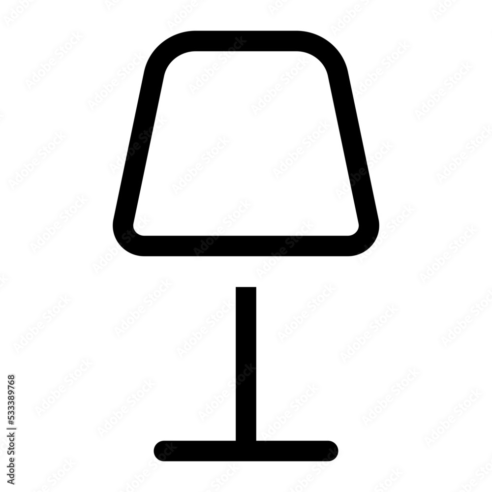 lamp desk outline icon