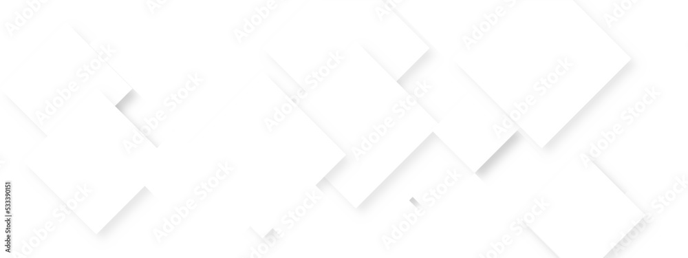 Abstract modern white geometric overlapping square pattern design of technology background with shadow. You can use for add, poster, design artwork, template, banner, wallpaper. Abstract modern white geometric overlapping square pattern design of technology background with shadow. You can use for add, poster, design artwork, template, banner, wallpaper.
