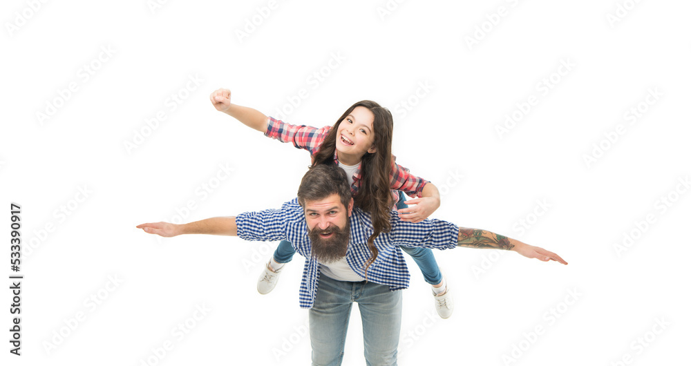 Father and daughter play planes. Kid play game fly plane wide apart hands. Child enjoy game with father. Parenthood fun. Fathers day. Active leisure concept. Best father ever. Support and upbringing Father and daughter play planes. Kid play game fly plane wide apart hands. Child enjoy game with father. Parenthood fun. Fathers day. Active leisure concept. Best father ever. Support and upbringing
