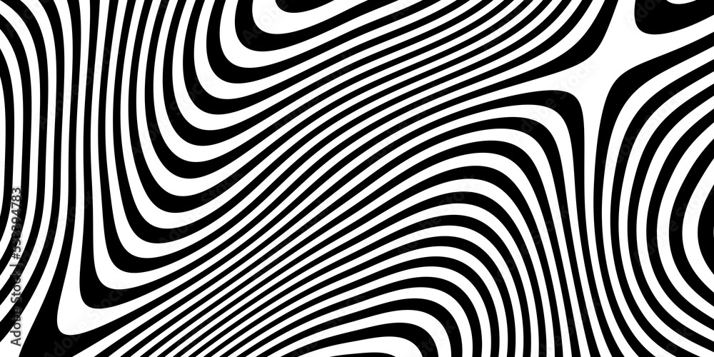Abstract black and white monochrome striped line art pattern background flat lay top view from above Abstract black and white monochrome striped line art pattern background flat lay top view from above