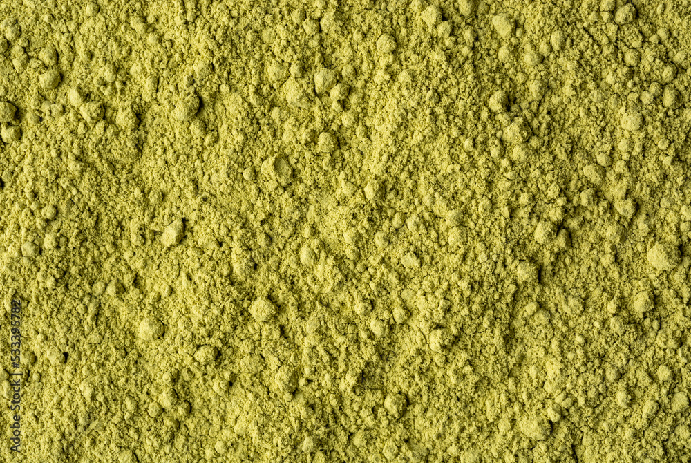 dry henna powder, lawsonia inermis, powdered leaves from henna tree or