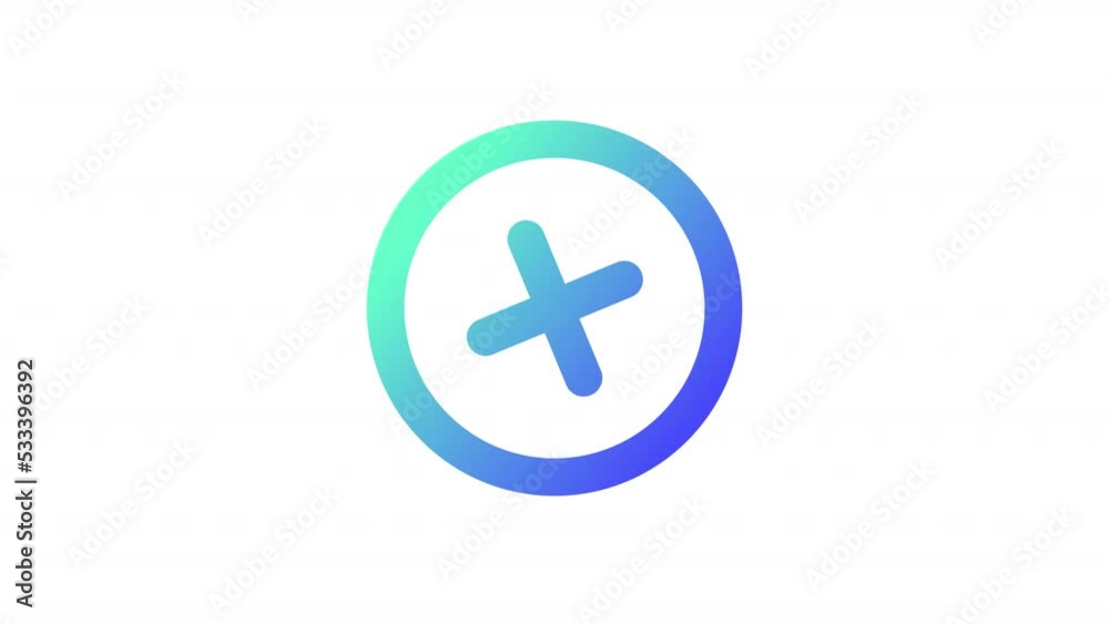 Animated add gradient ui icon. Circled plus. Enlargement button. Seamless loop 4k video with alpha channel on transparent background. Line color user interface symbol motion graphic animation Animated add gradient ui icon. Circled plus. Enlargement button. Seamless loop 4k video with alpha channel on transparent background. Line color user interface symbol motion graphic animation