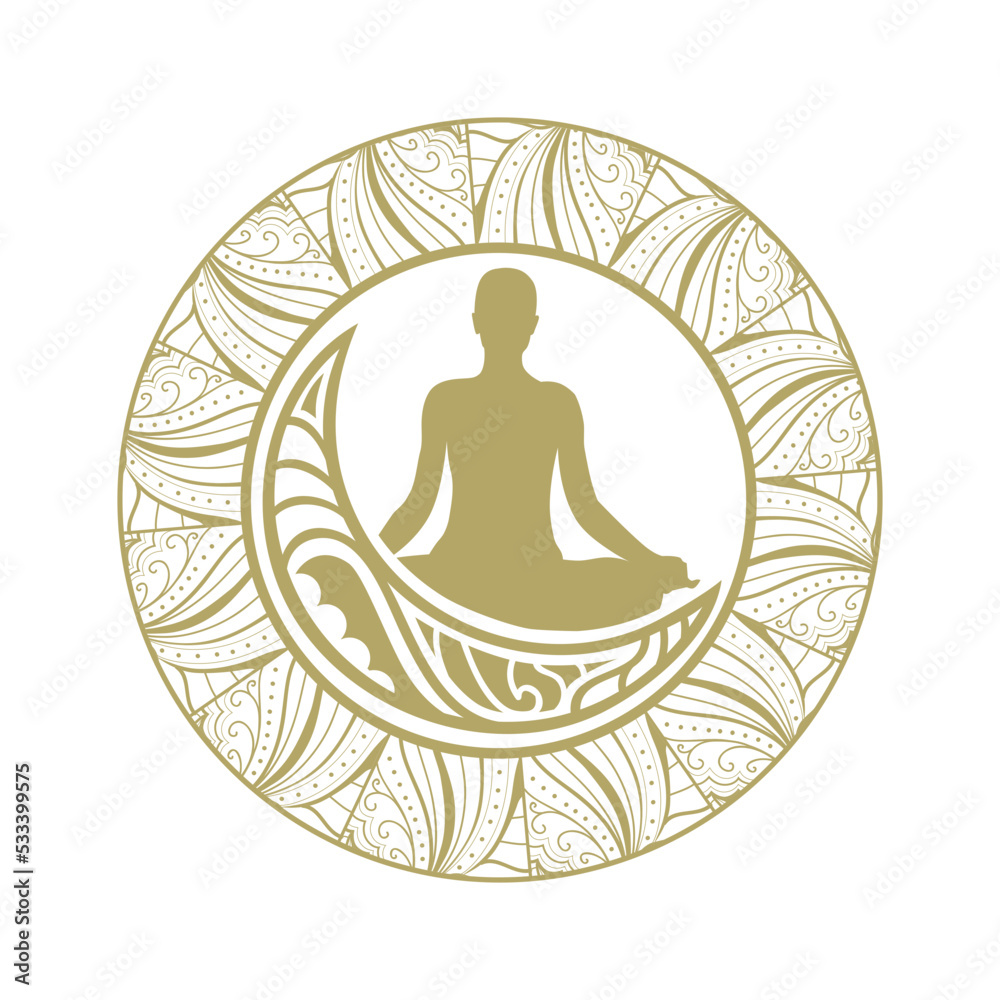 Mandala, spiritual symbol round ornament Mandala, spiritual symbol round ornament