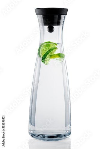 carafe with water and lime photo
