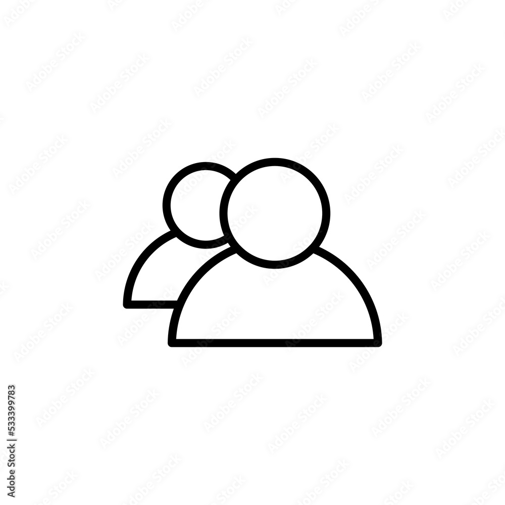 Business people line icon isolated on white background Business people line icon isolated on white background
