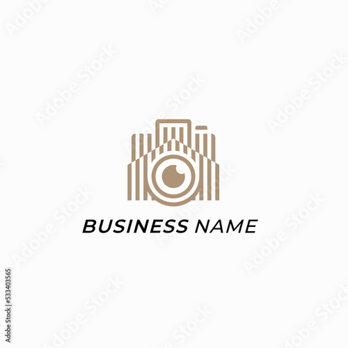 logo design camera and real estate