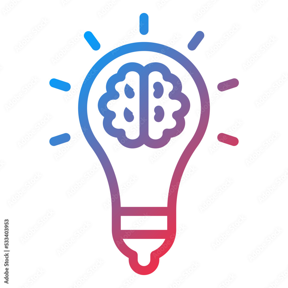 Fototapeta premium Brainstorming Icon Style