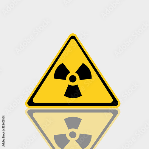 Radiation sign on a white background. Vector illustration