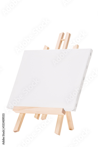 Studio shot of a blank canvas on an easel © Ljupco Smokovski
