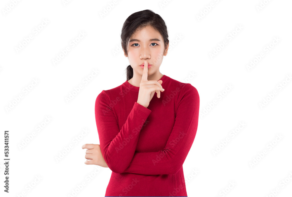 expression and emotion portrait asian woman using silent signal expression and emotion portrait asian woman using silent signal