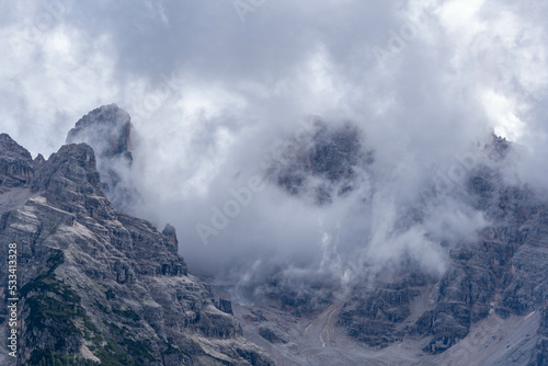 Clouds between the peaks of the dolomites © rastales00