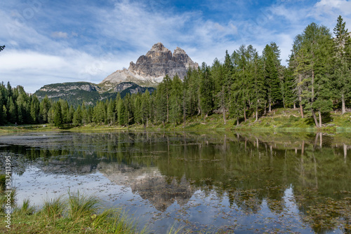 Lago Antorno en los dolomitas