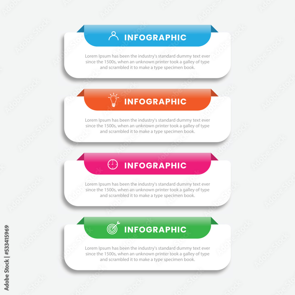 infographic template step with icon infographic template step with icon