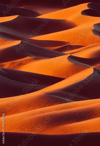 hills of sand in the desert