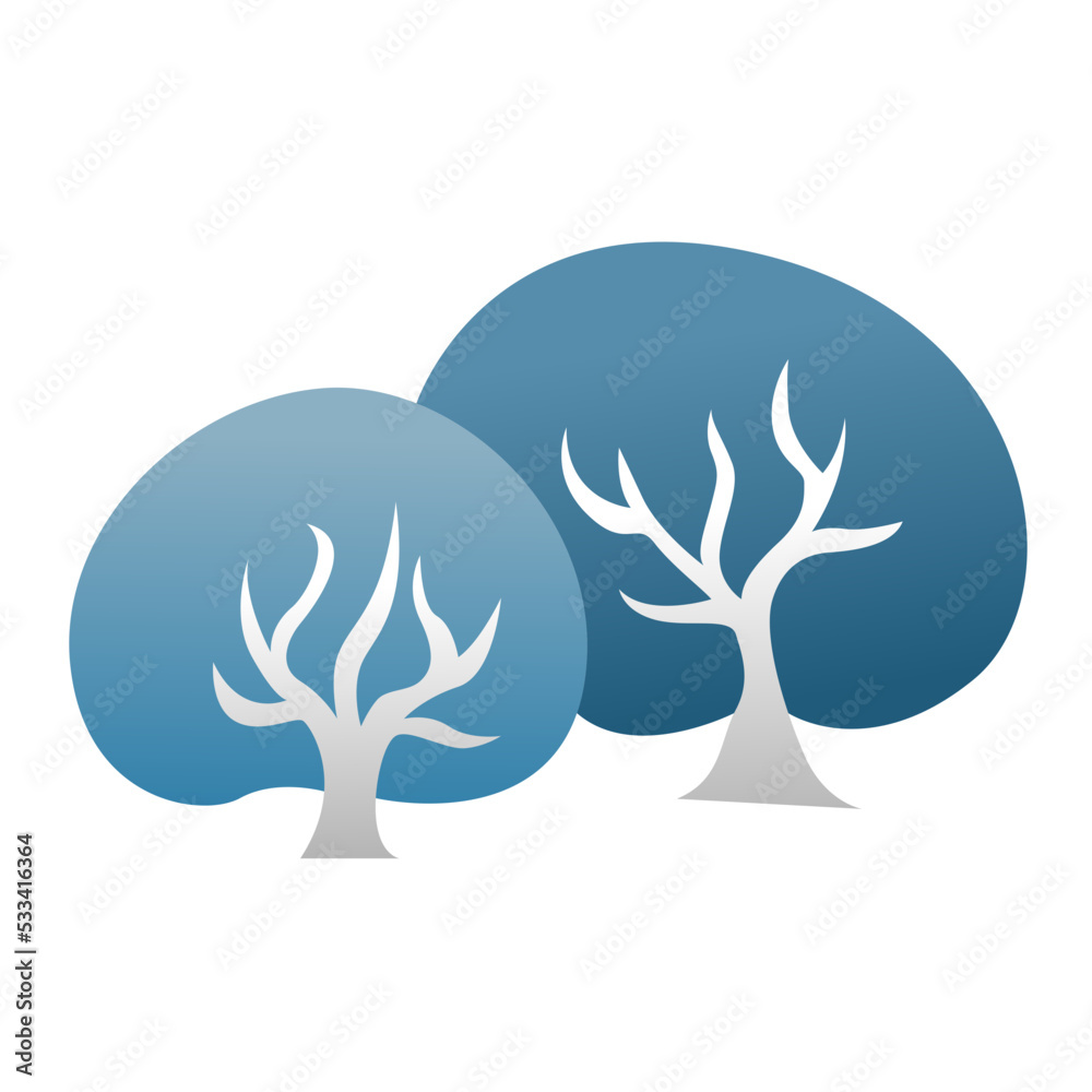 Obraz premium gradient trees