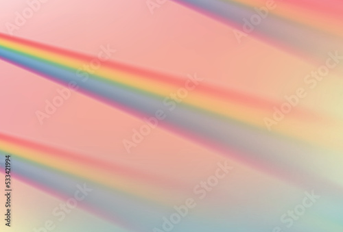 Rainbow prism flare lens realistic effect. Vector illustration of light refraction texture