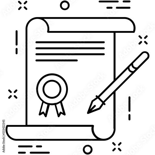 Degree Line Vector Icon