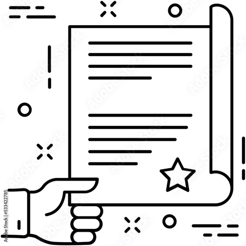 Sheet Line Vector Icon