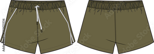 MEN AND BOYS BOTTOM WEAR SHORTS VECTOR ILLUSTRATION