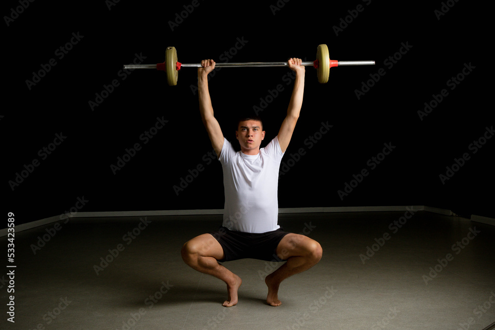Nineteen year old teen boy exercising Nineteen year old teen boy exercising