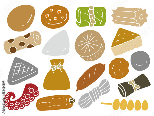 おでんのイラストセット