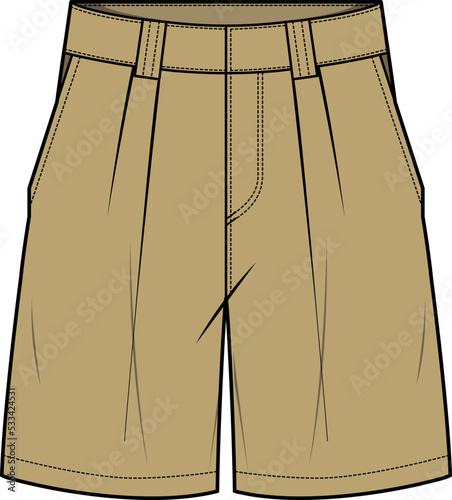 MEN AND BOYS BOTTOM WEAR SHORTS VECTOR ILLUSTRATION