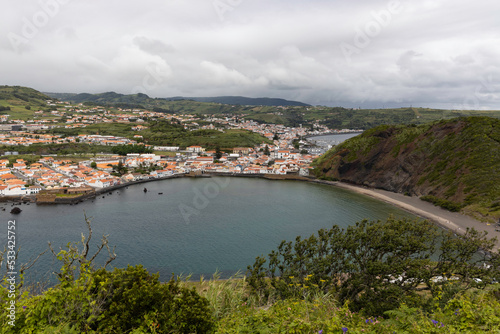 Azoren - Insel Faial: Aussicht vom Monte de Guia auf die Stadt Horta