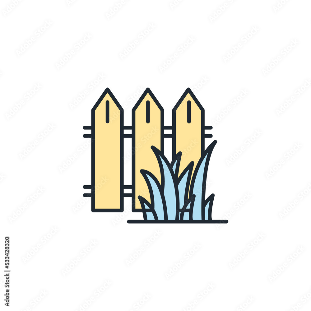 Fence icons symbol vector elements for infographic web Fence icons symbol vector elements for infographic web