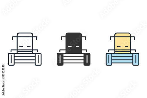 Harvester icons  symbol vector elements for infographic web