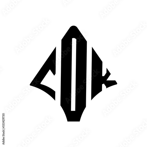 CDK letter logo design. CDK modern letter logo with black and white background. CDK creative  letter logo. simple and modern letter CDK logo template. photo