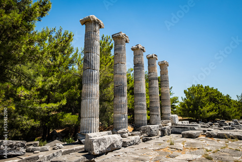Ruins of ancient city of Priene, Turkey photo