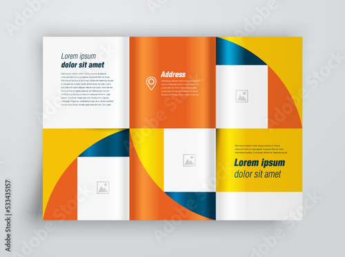 Trifold template cover vector
