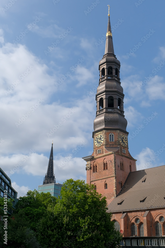 Poular historc Speicherstadt in the City of Hamburg, Germany, Europe
