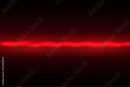 Fluorescent red line on black background