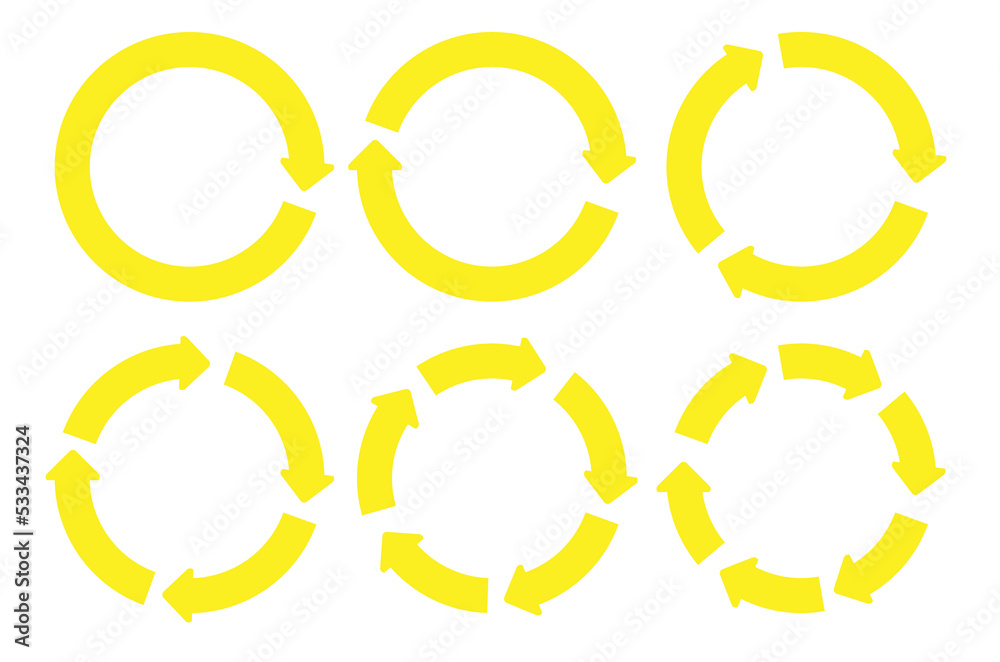 Arrow circular sign. vector illustration