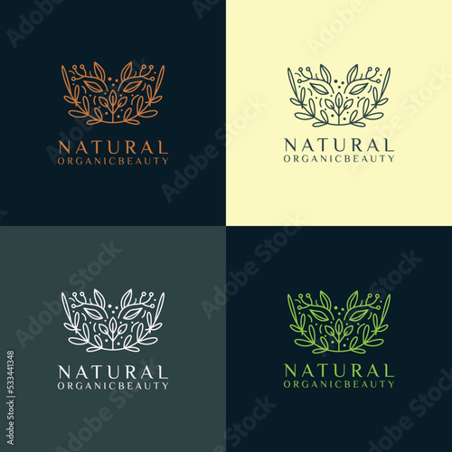 Natural Organic logo desing icon vector