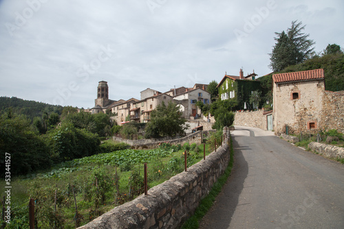 Vue sur le village de Lavaudieu (Haute-Loire) plus beau village de France