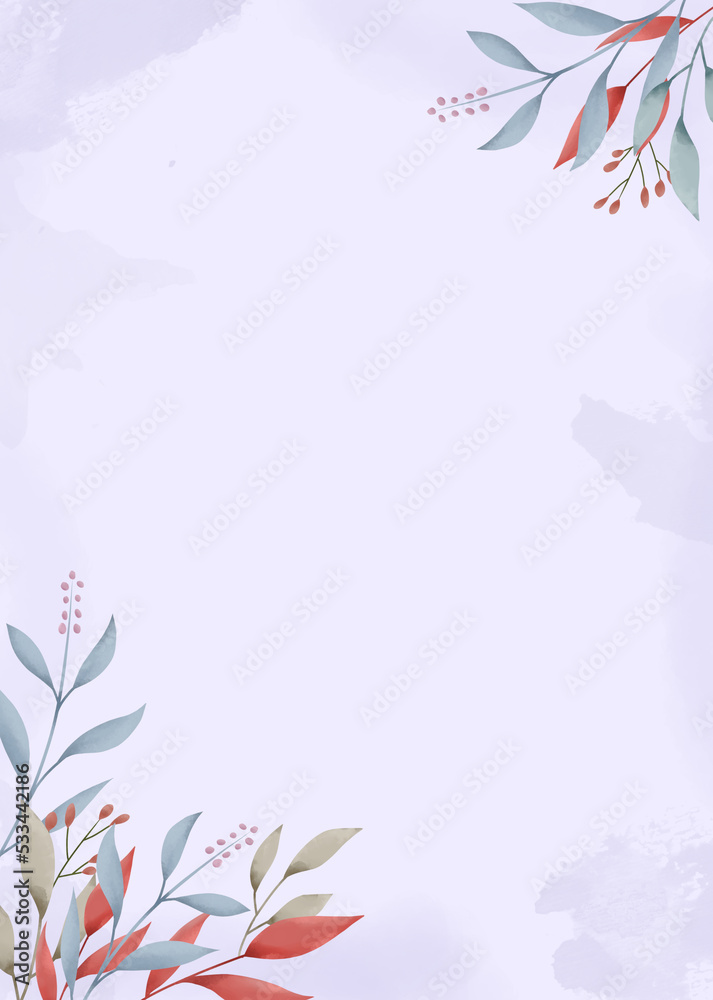 Elegant watercolor floral background for wedding invitation card or engagement invitation