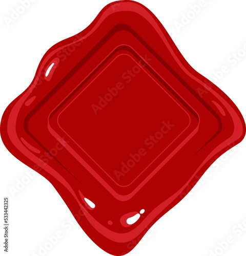 Square waxing seal hand drawn illustration