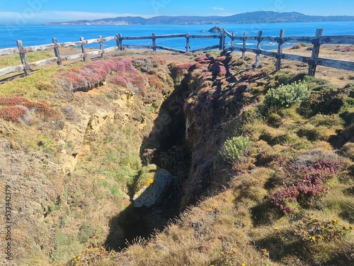 Furnas or Bufadero on the Coast of Dexo-Serantes, Oleiros, Coruña